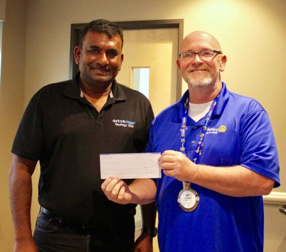 Orion donates to Rotary